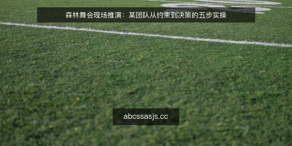 森林舞会现场推演:某团队从约束到决策的五步实操 — 先做前置准备:摸清场地与资源约束 配图