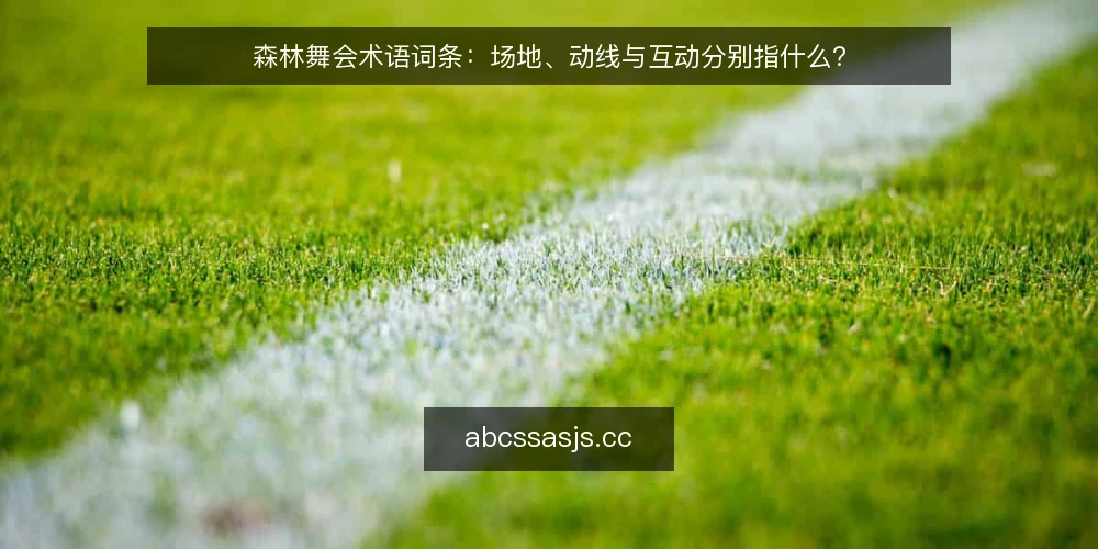 森林舞会术语词条:场地、动线与互动分别指什么? — 先对齐术语:森林舞会筹备为何容易各说各话 配图